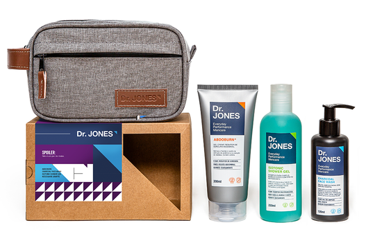 Foto do Kit Série Completa, da Dr. JONES, mostrando os produtos que contém.