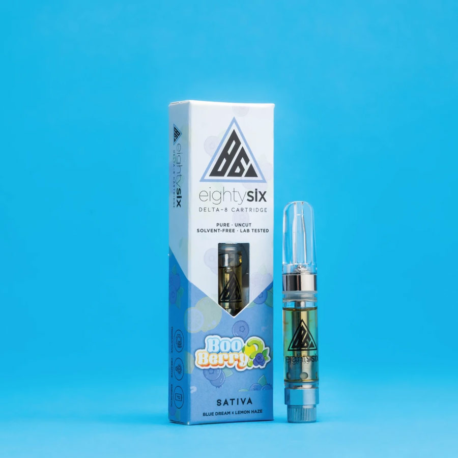 Boo Berry Delta-8 package and cartridge