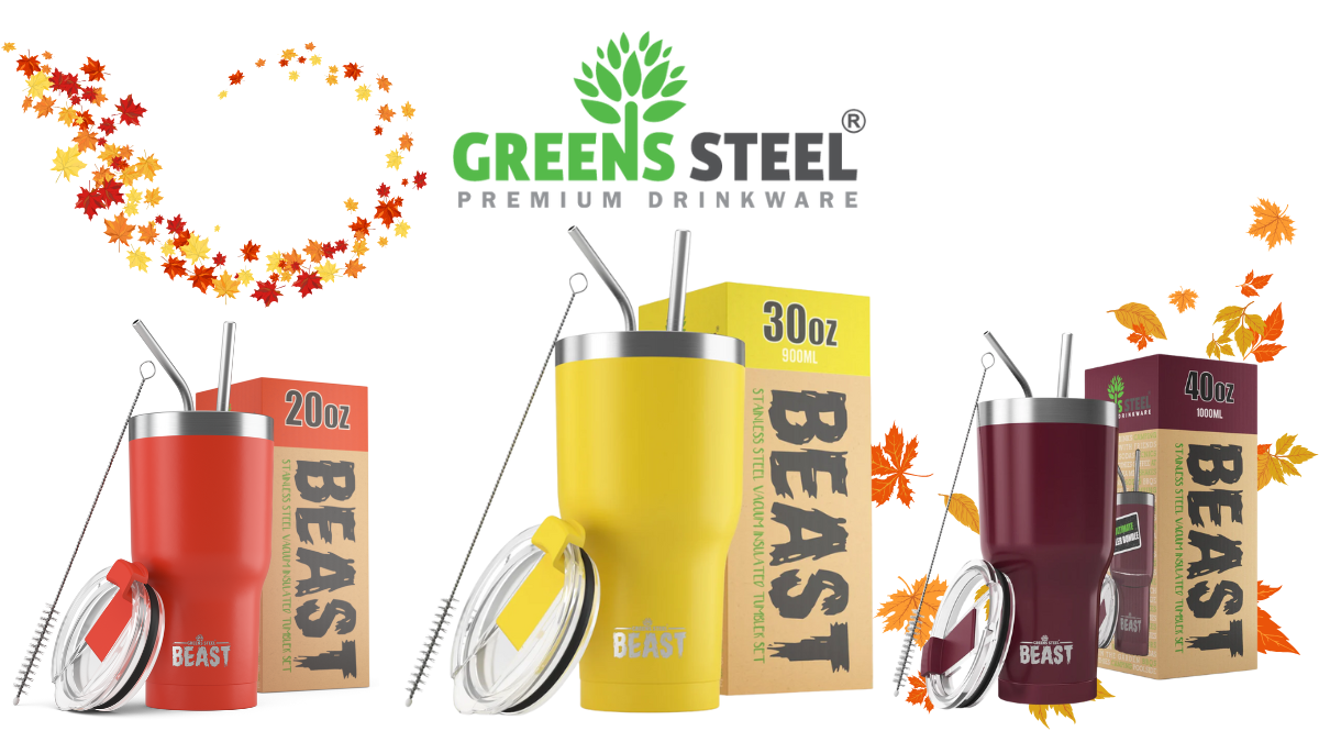 autumn colored tumblers