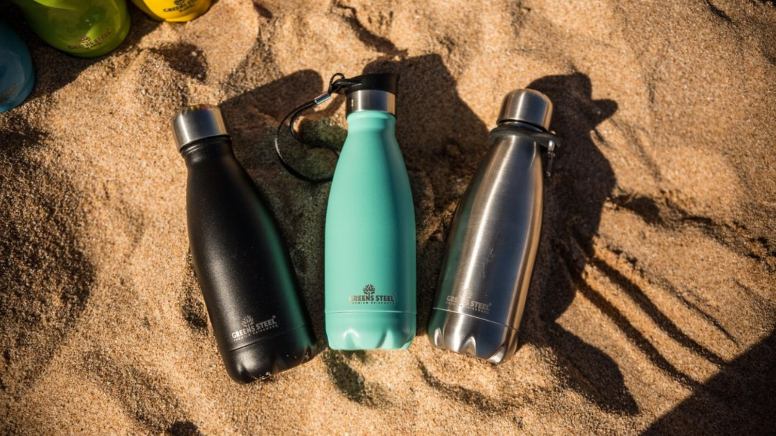 greens steel water bottles