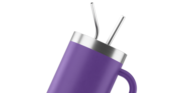 purple beast tumbler with straws
