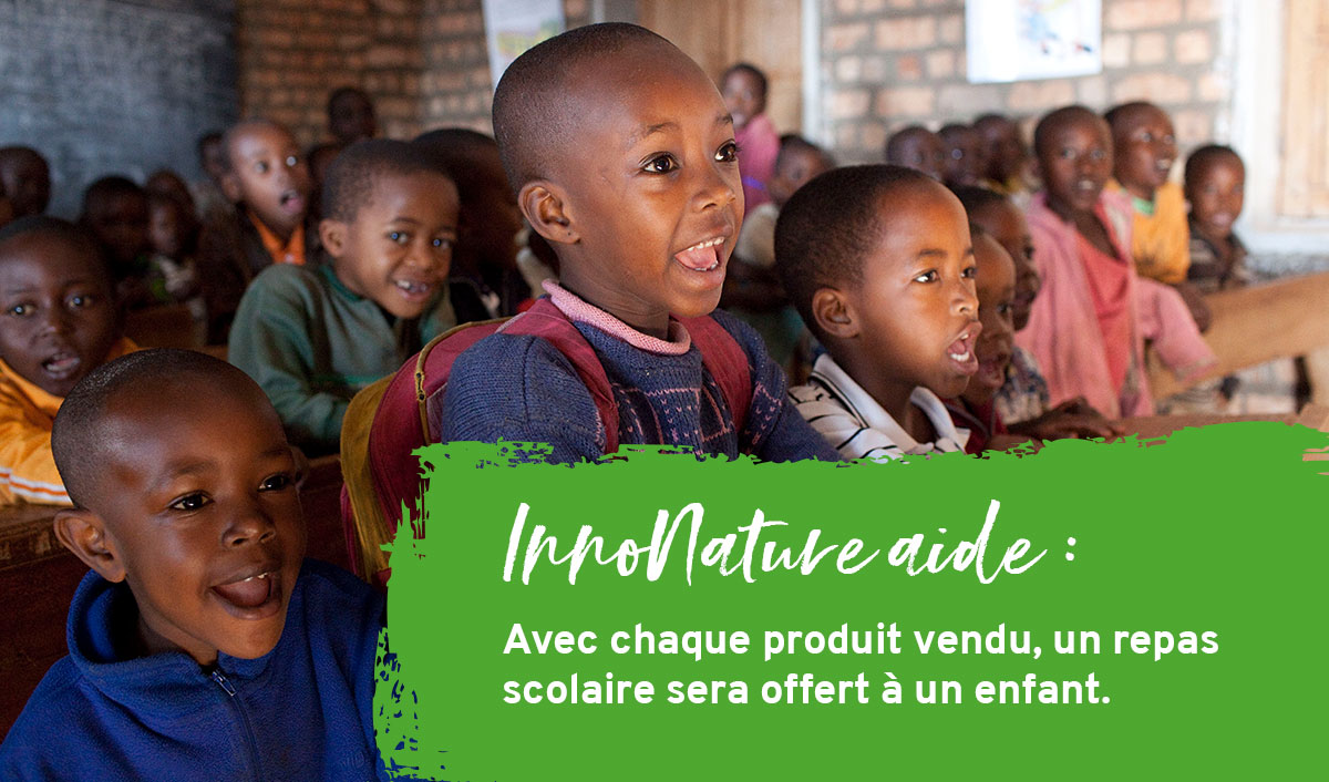 Graphic InnoNature aide - un repas/savon par produit vendu