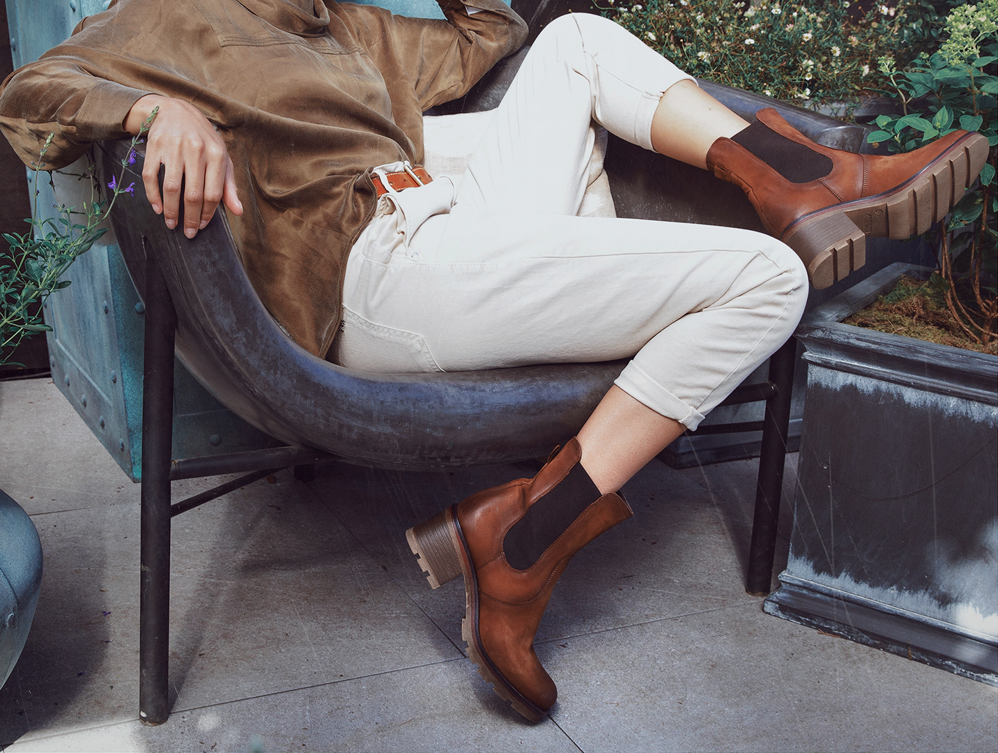 thumbnail image 2 of Coutgo Womens Platform Chunky Low Heel Slip On Chelsea Boots Suede Elastic Ankle Boots | Ankle & Bootie 2 of 12