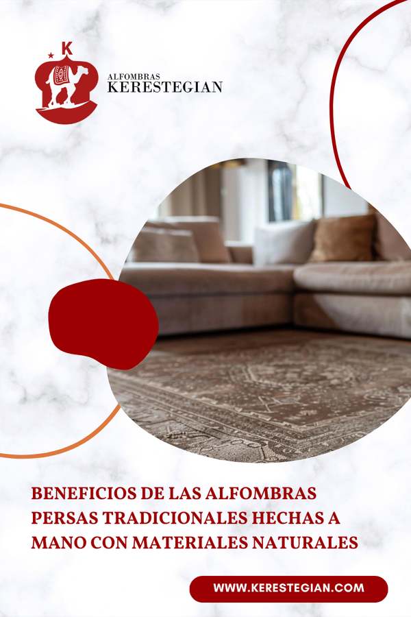 alfombra de lana y seda colocada en un espacio interior elegante