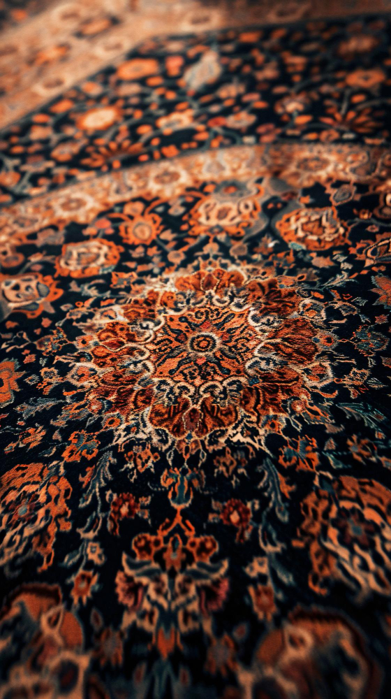 Alfombra cálida en living de invierno junto a alfombra liviana de verano