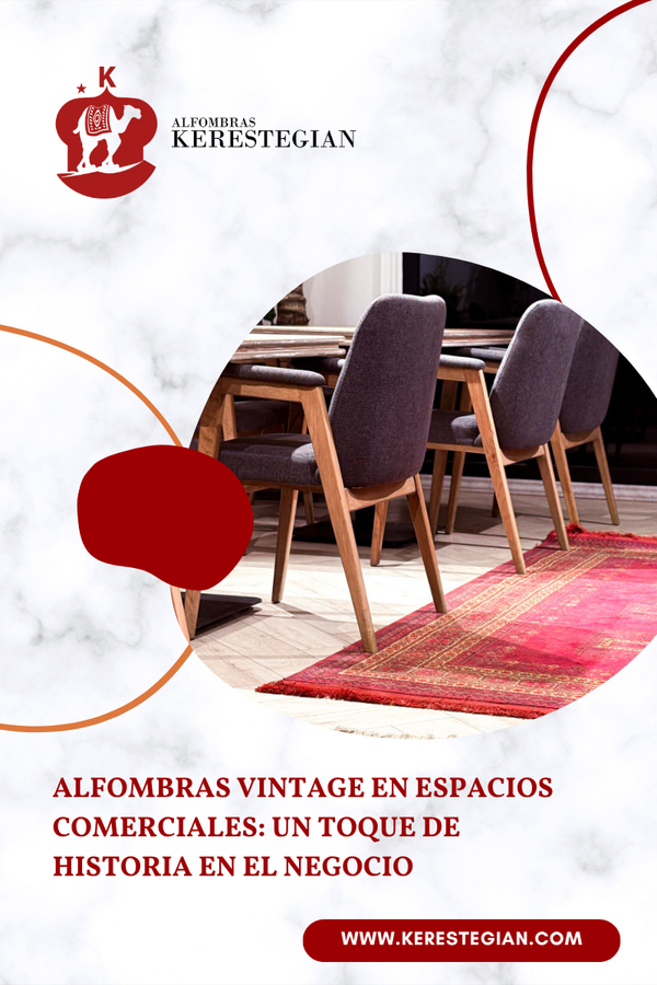 Alfombra vintage decorando un local comercial moderno