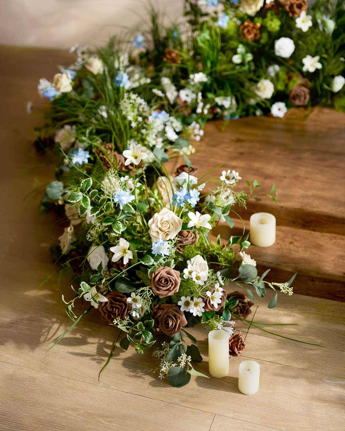 9ft Flower Garland in Sage & Green