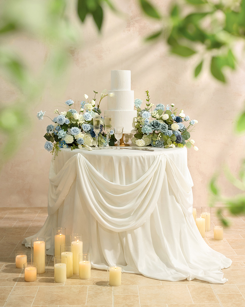 DIY Designer Flower Boxes in Dusty Blue & Navy