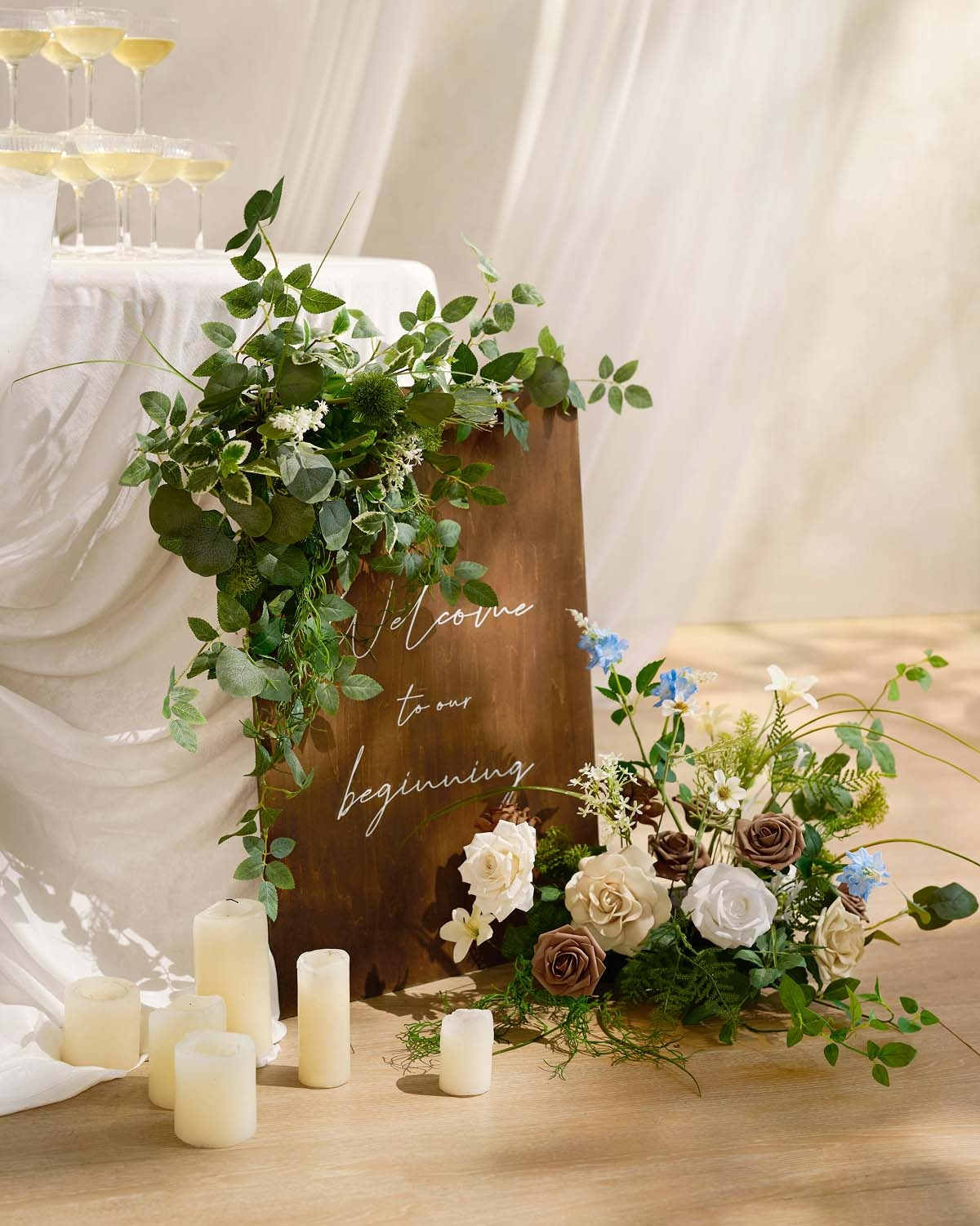 Flower Sign Decor in Sage & Green