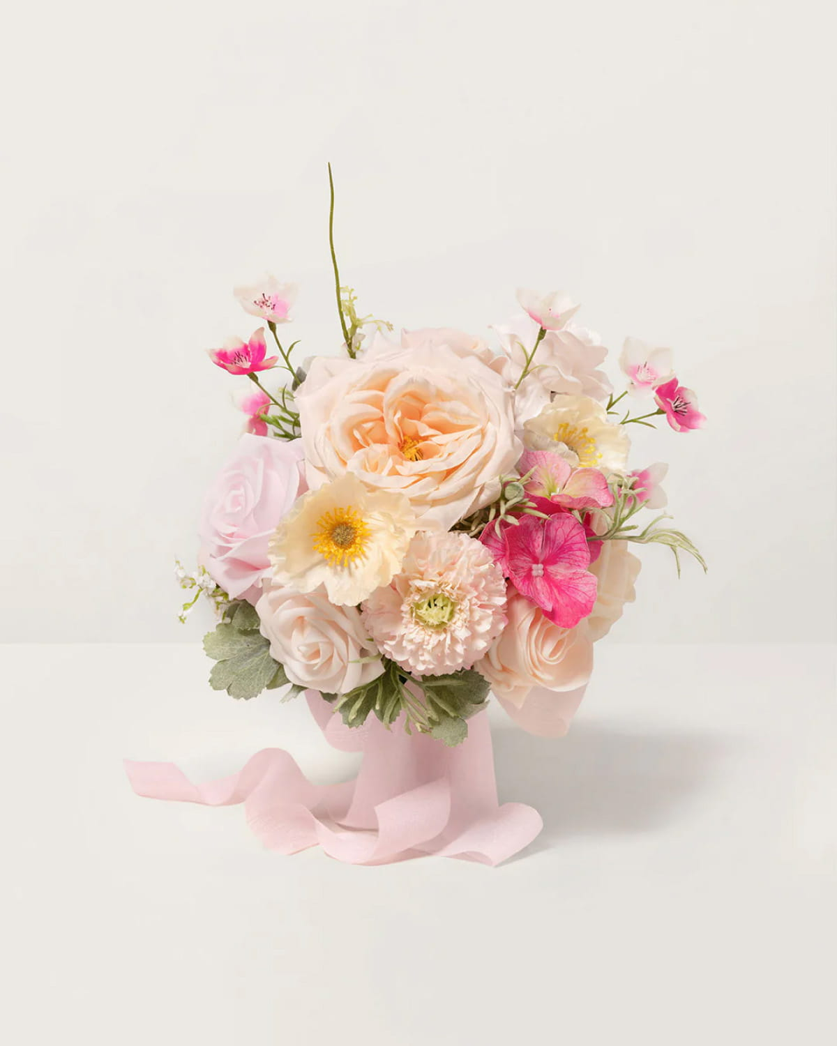 Bridesmaid Bouquet in Powder Pink & Berry Pink & Cream