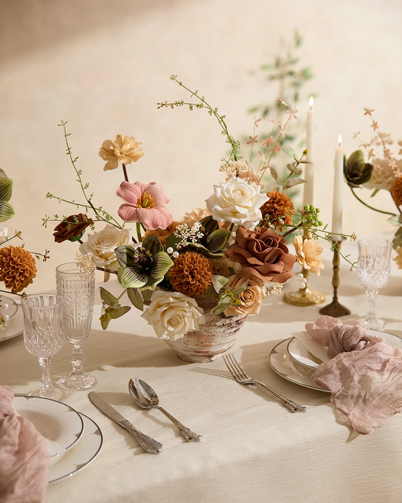 DIY Supporting Flower Boxes in Rust & Sepia
