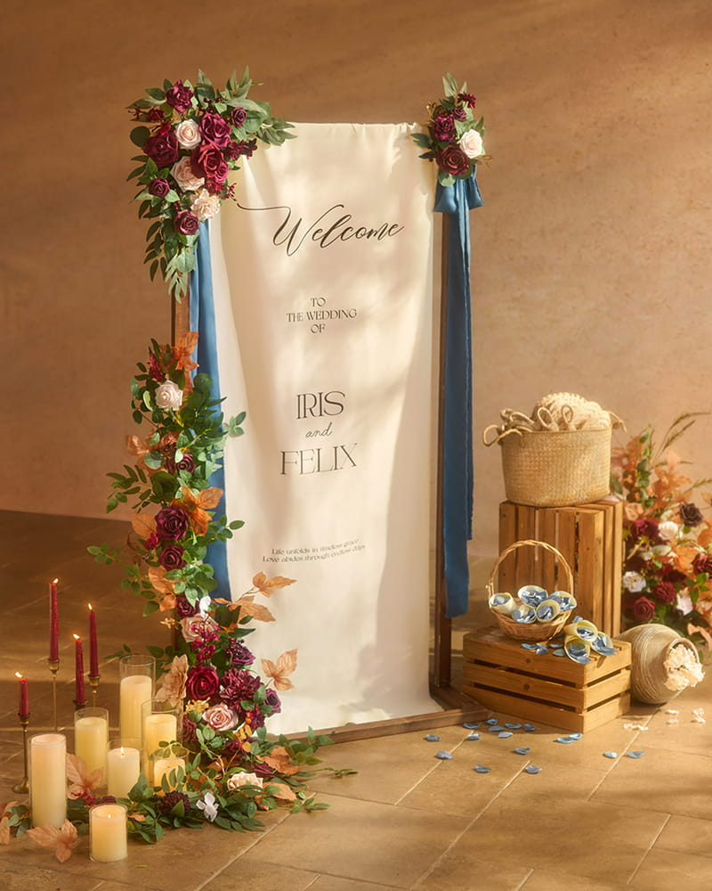 Romantic Marsala Sign Decor