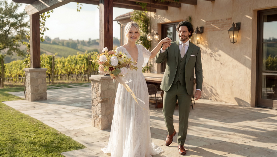 Soft Blush Country Wedding