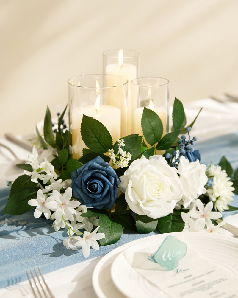 DIY Kits For Centerpieces in Dusty Blue & Navy