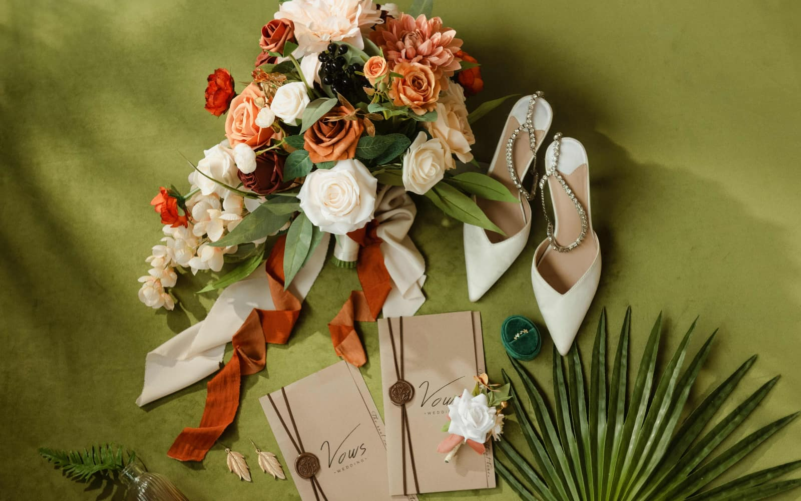 Pre-Arranged Wedding Flower Packages in Sunset Terracotta