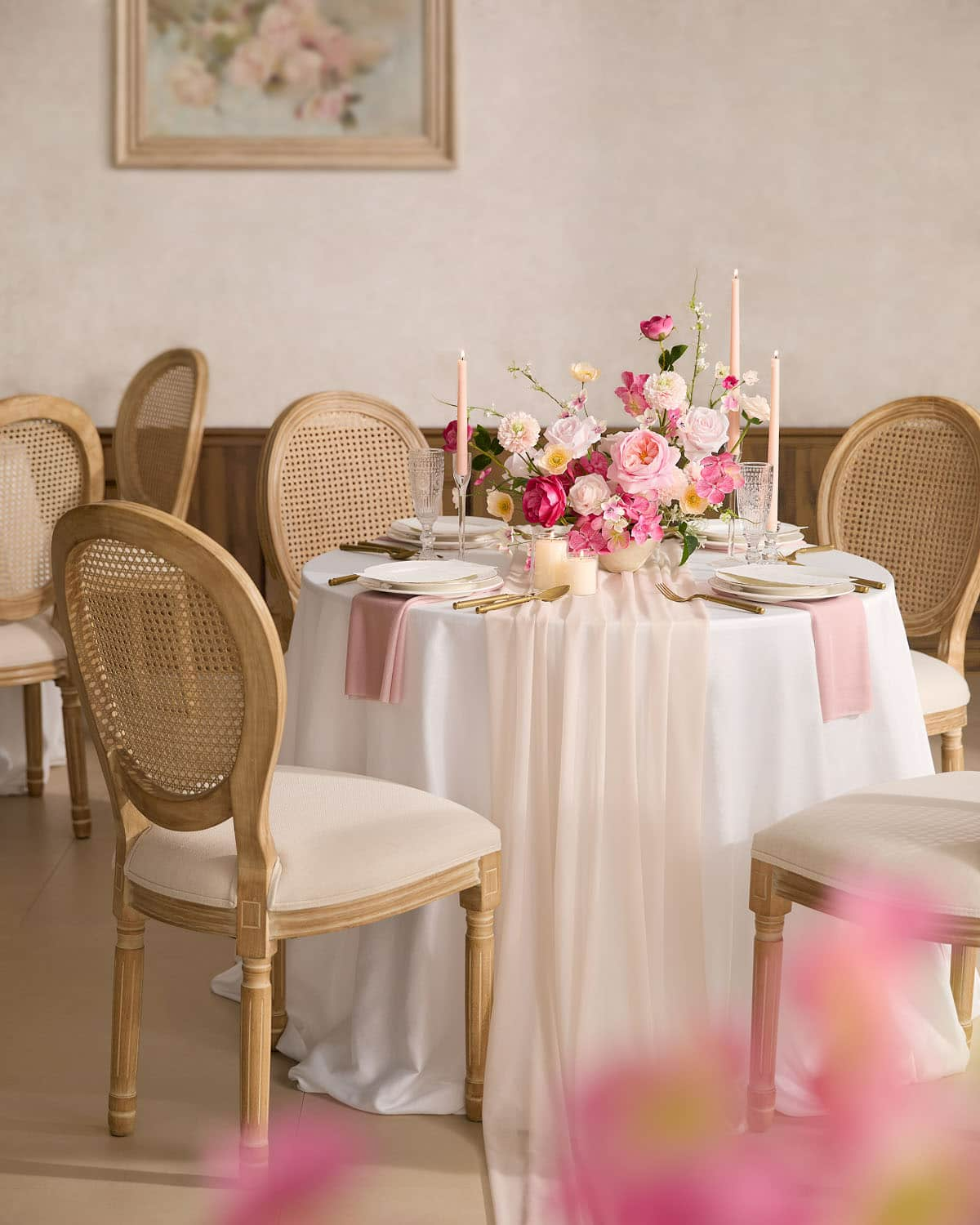 DIY Designer Flower Box in Powder Pink & Berry Pink & Cream