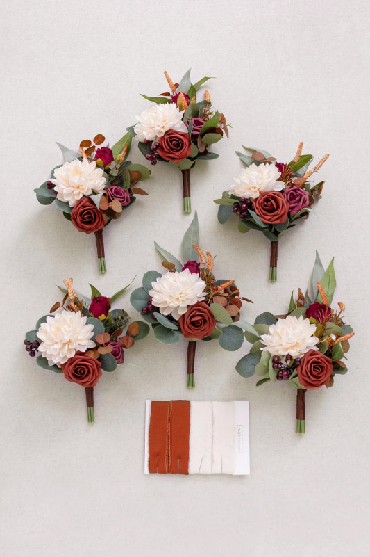Bridesmaid Posy in Sunset Terracotta