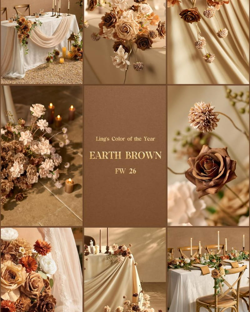  Earth Brown & Sand Beige & Burnt Orange