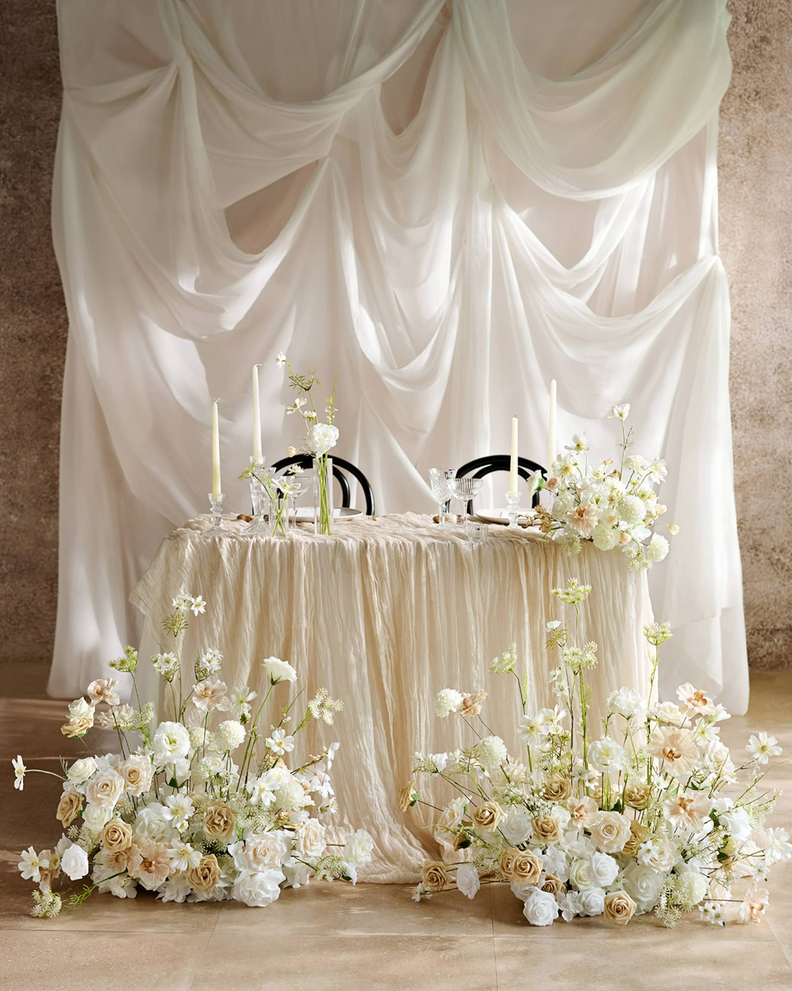 32ft Wedding Arch Drapes in White