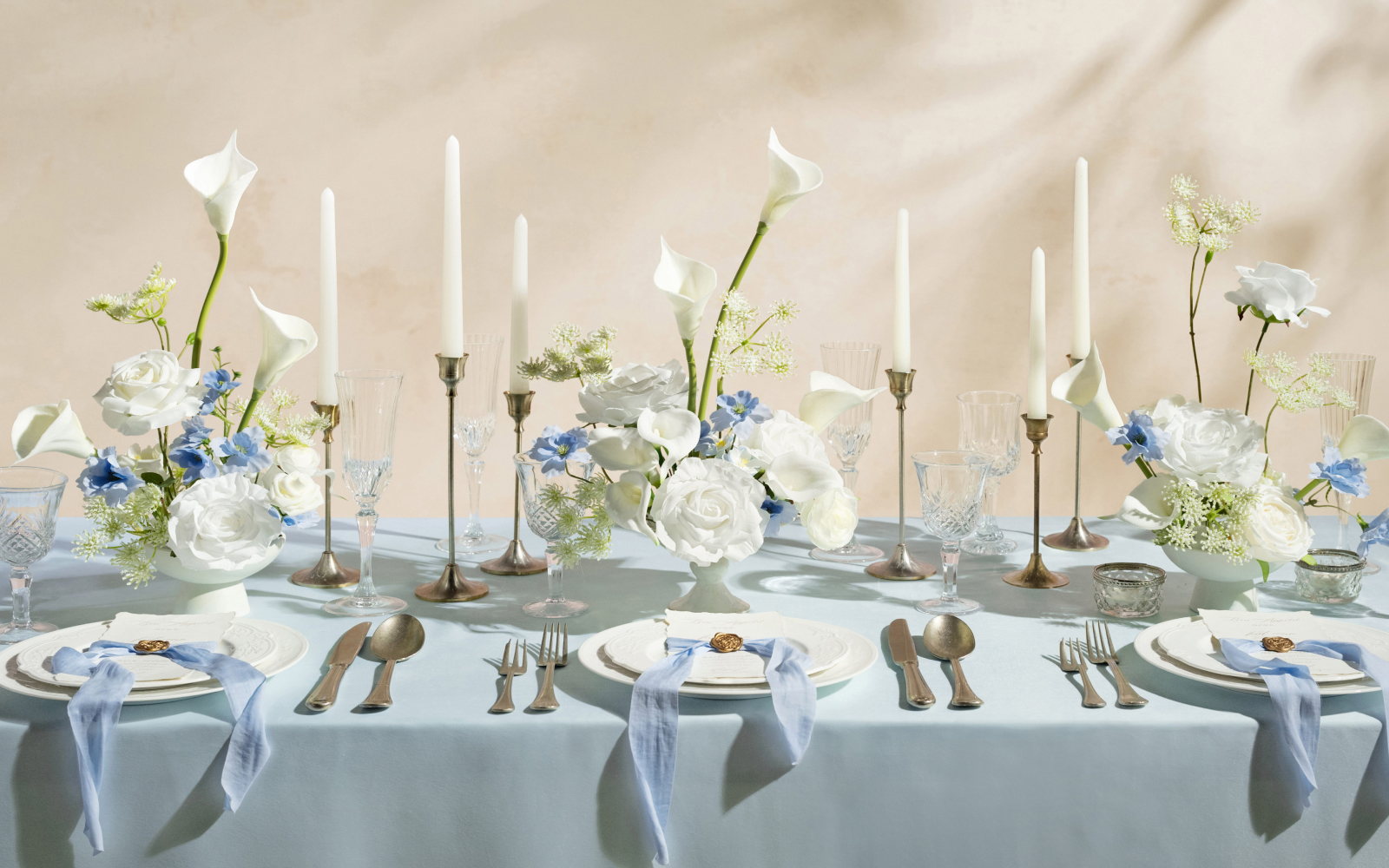 Floral Centerpieces in Blue