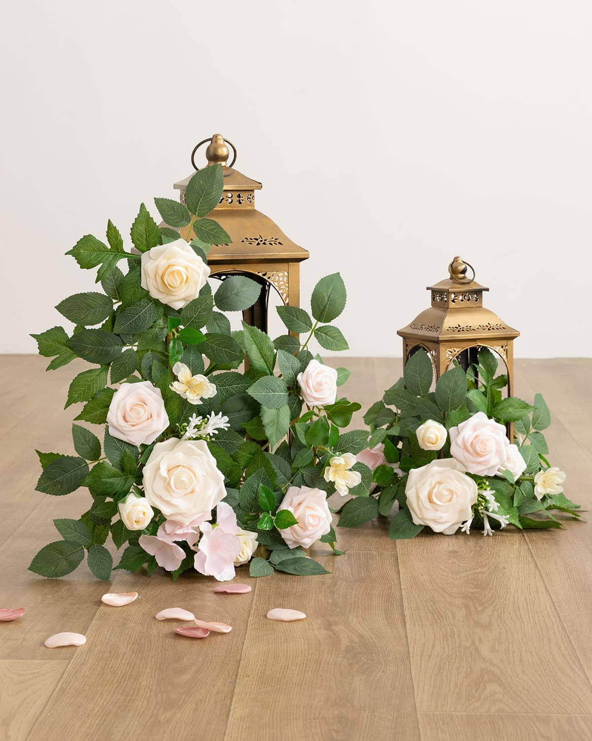 2ft Flower Garlands in Powder Pink & Cream