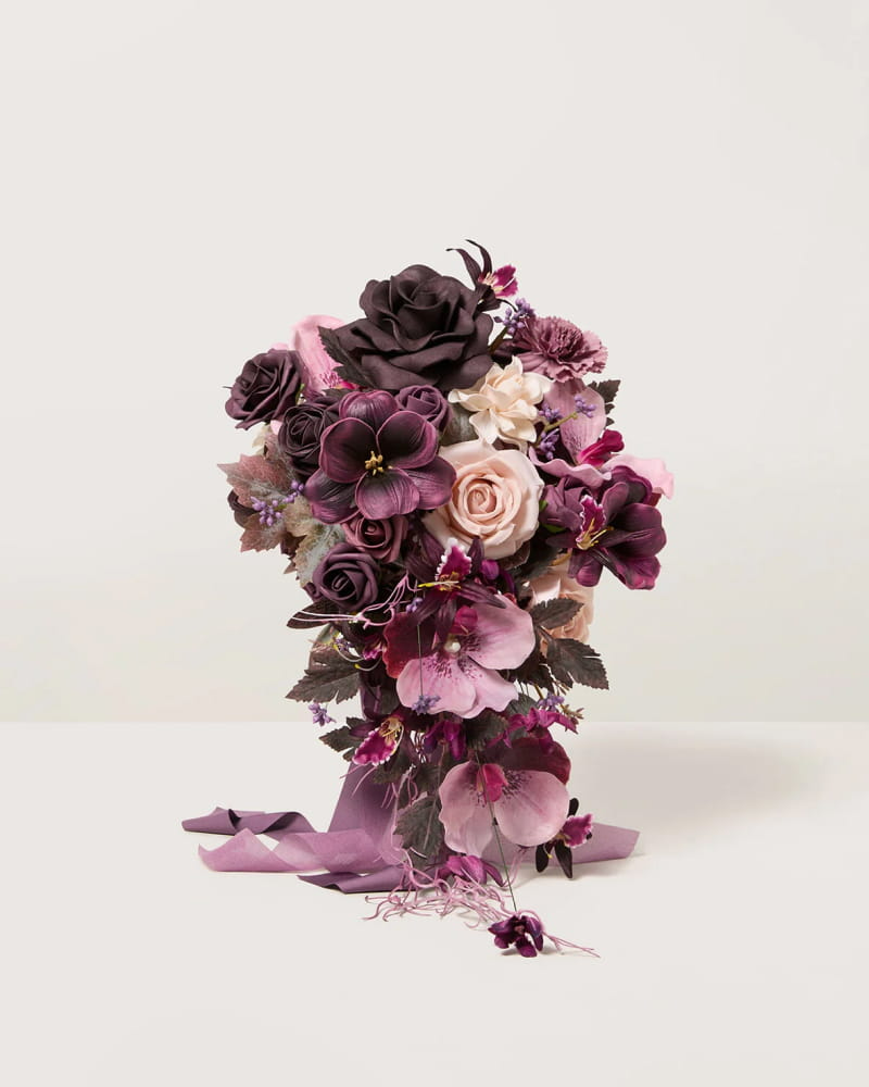  Plum Velvet Bridal Bouquet