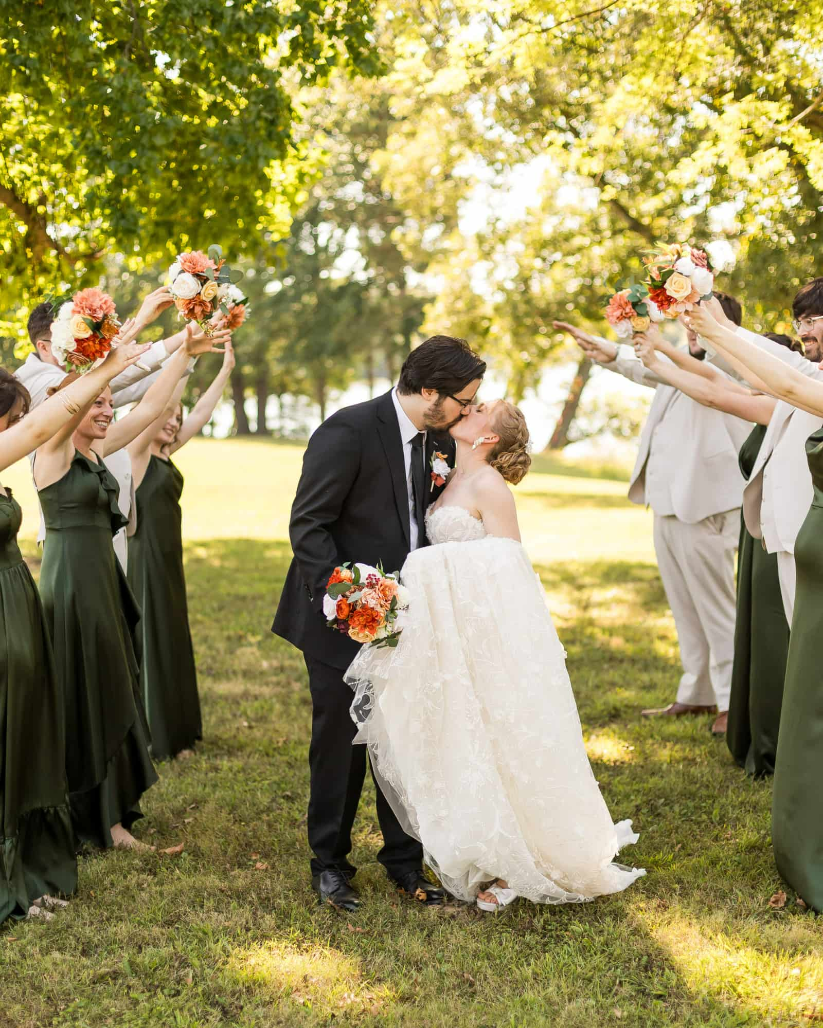 Bridesmaid Bouquet in Sunset Terracotta