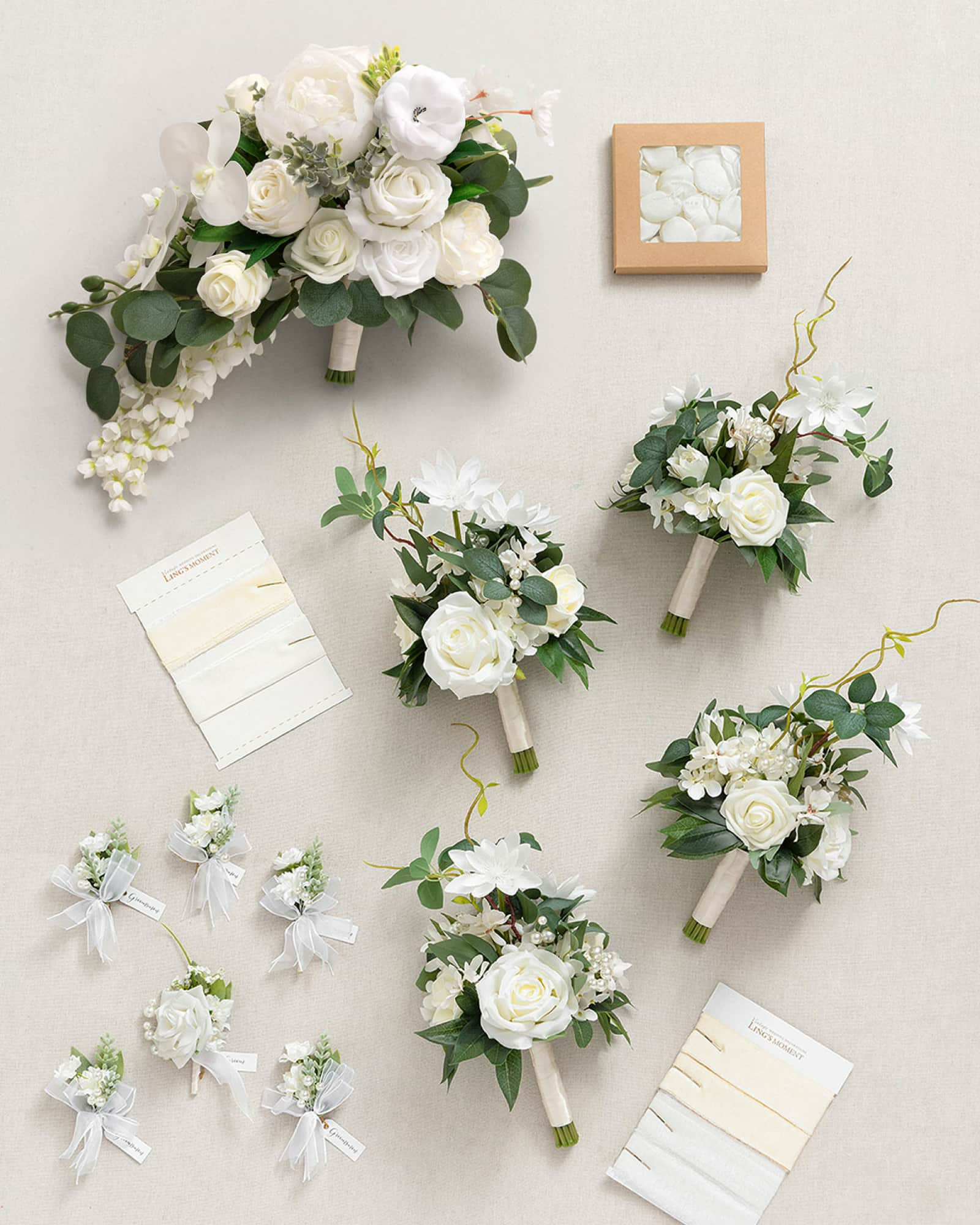 White and Sage Wedding
