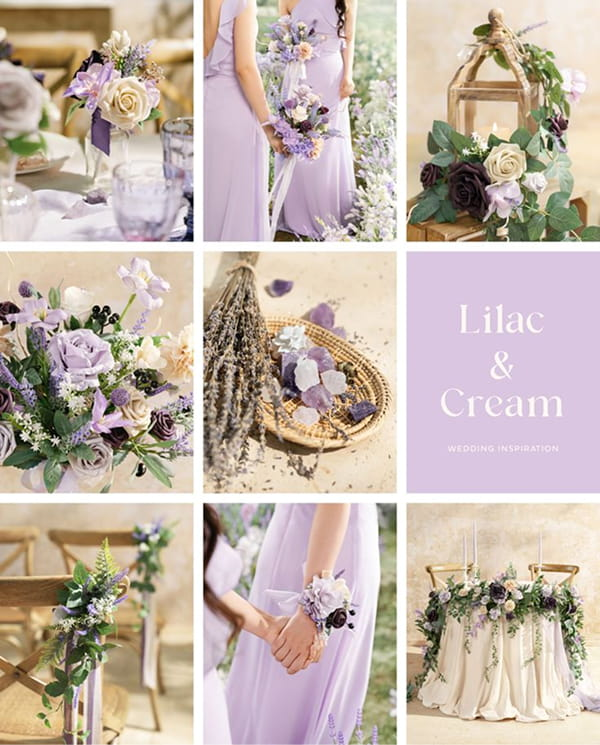 Lilac And Gold Wedding