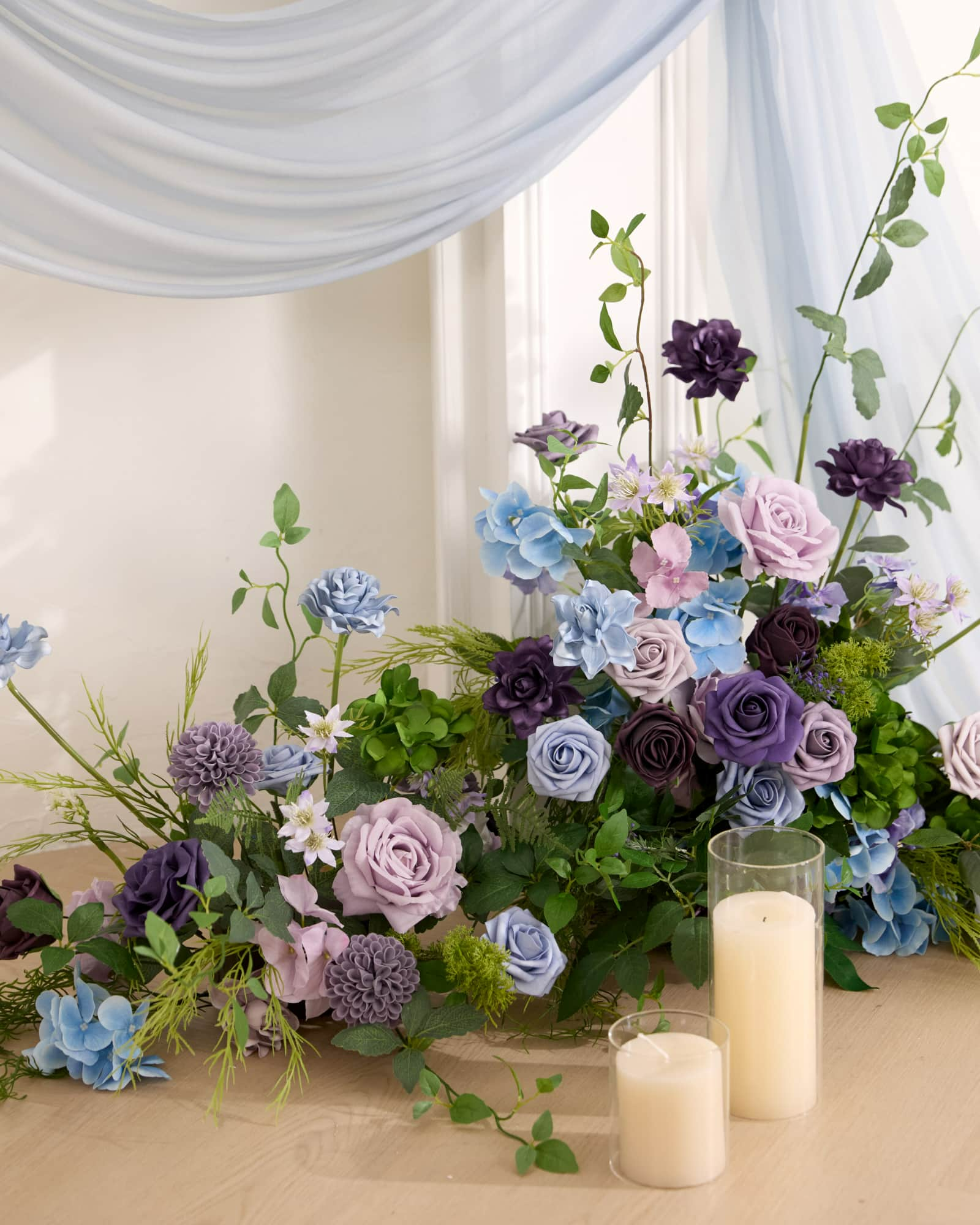 Flower Boxes in Lilac & Gold