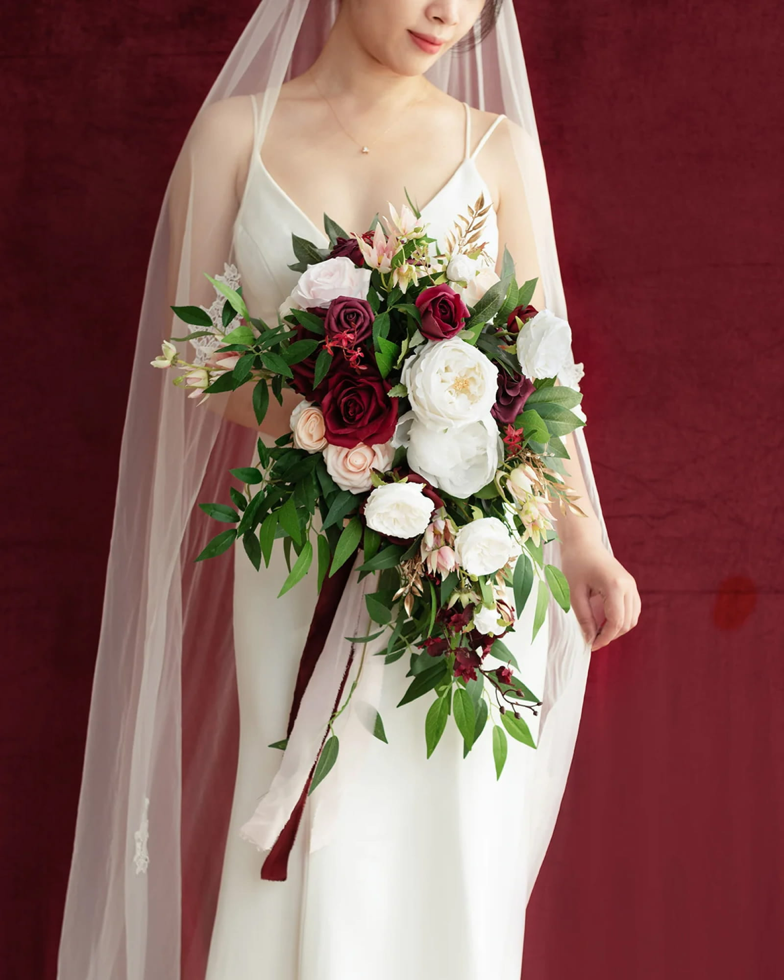 Bridal Bouquet in Romantic Marsala