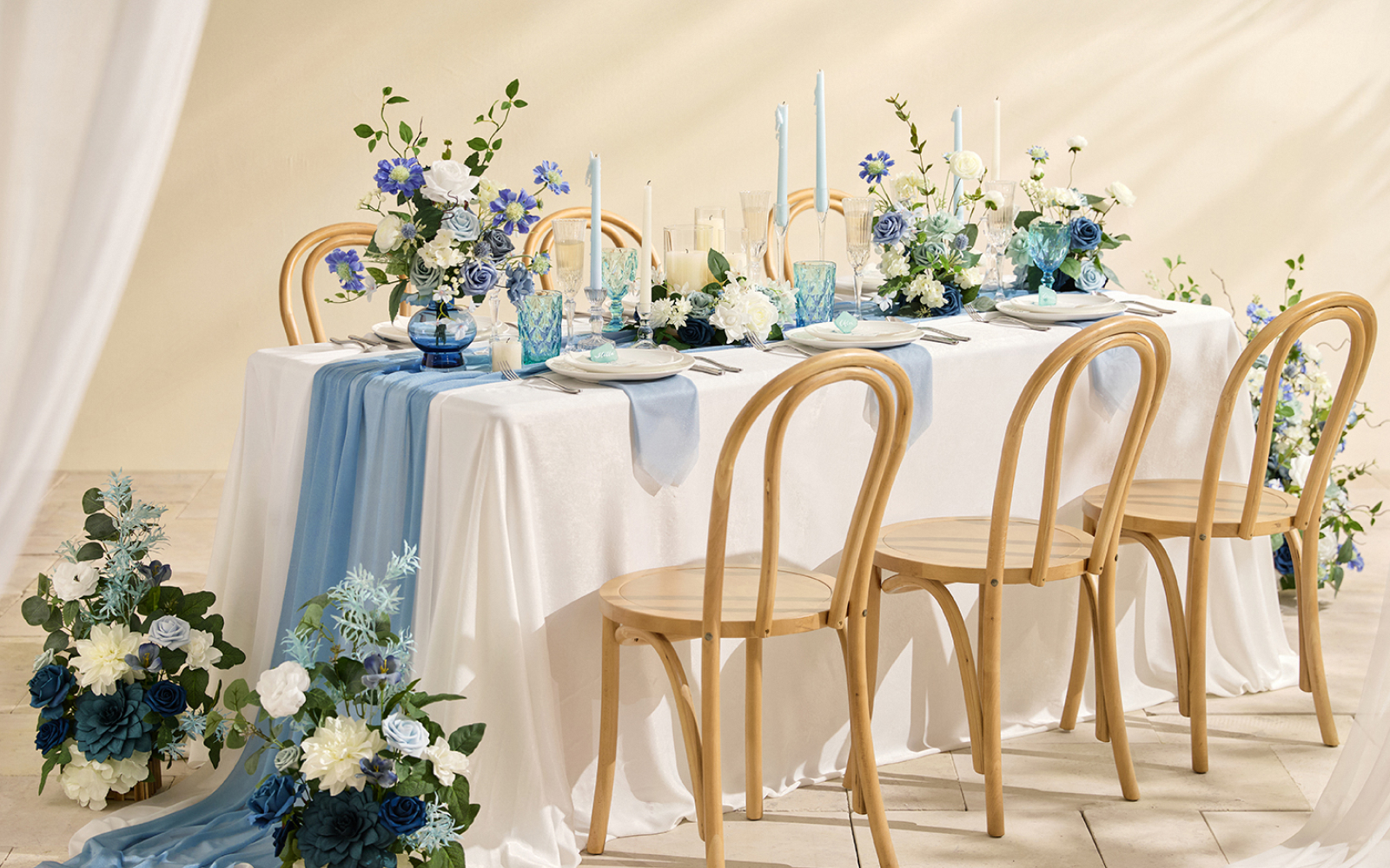 DIY Kits For Centerpieces in Blue Colors