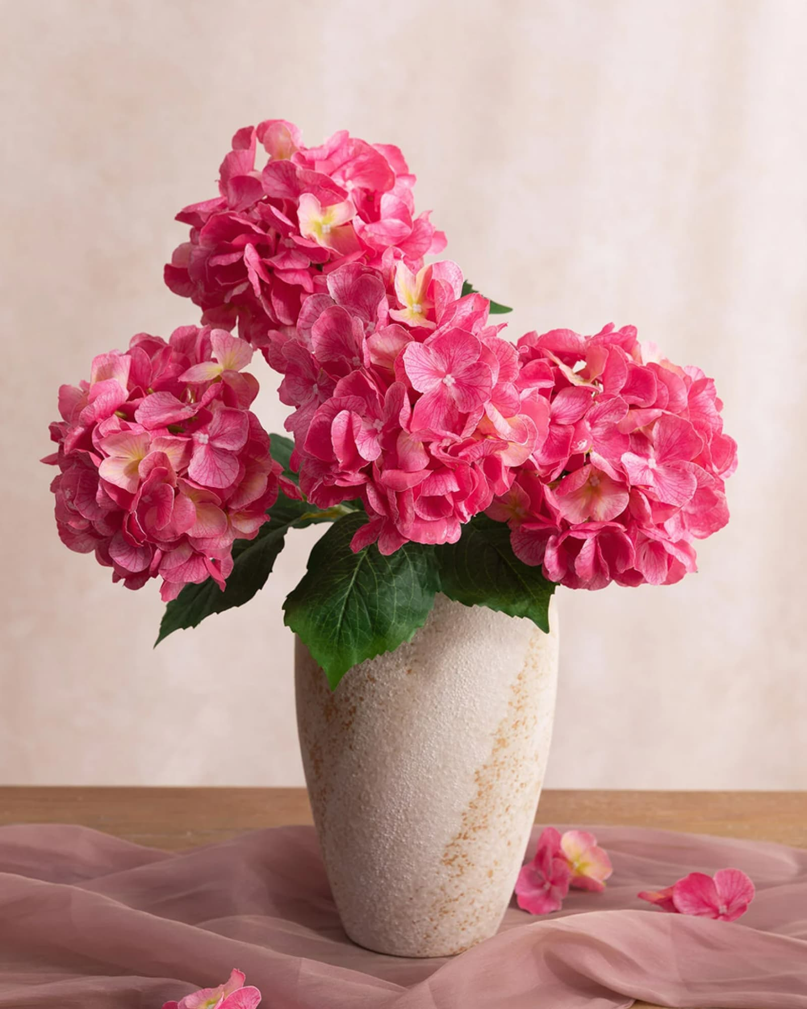 Hydrangeas with Stem - Berry Pink