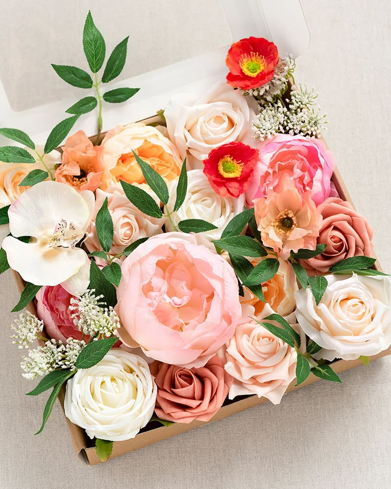 DIY Designer Flower Boxes in Blush & Cream