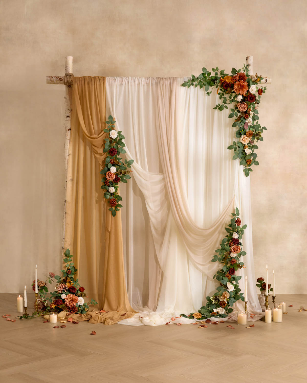 Cream and Nude and Almond Arch Draping