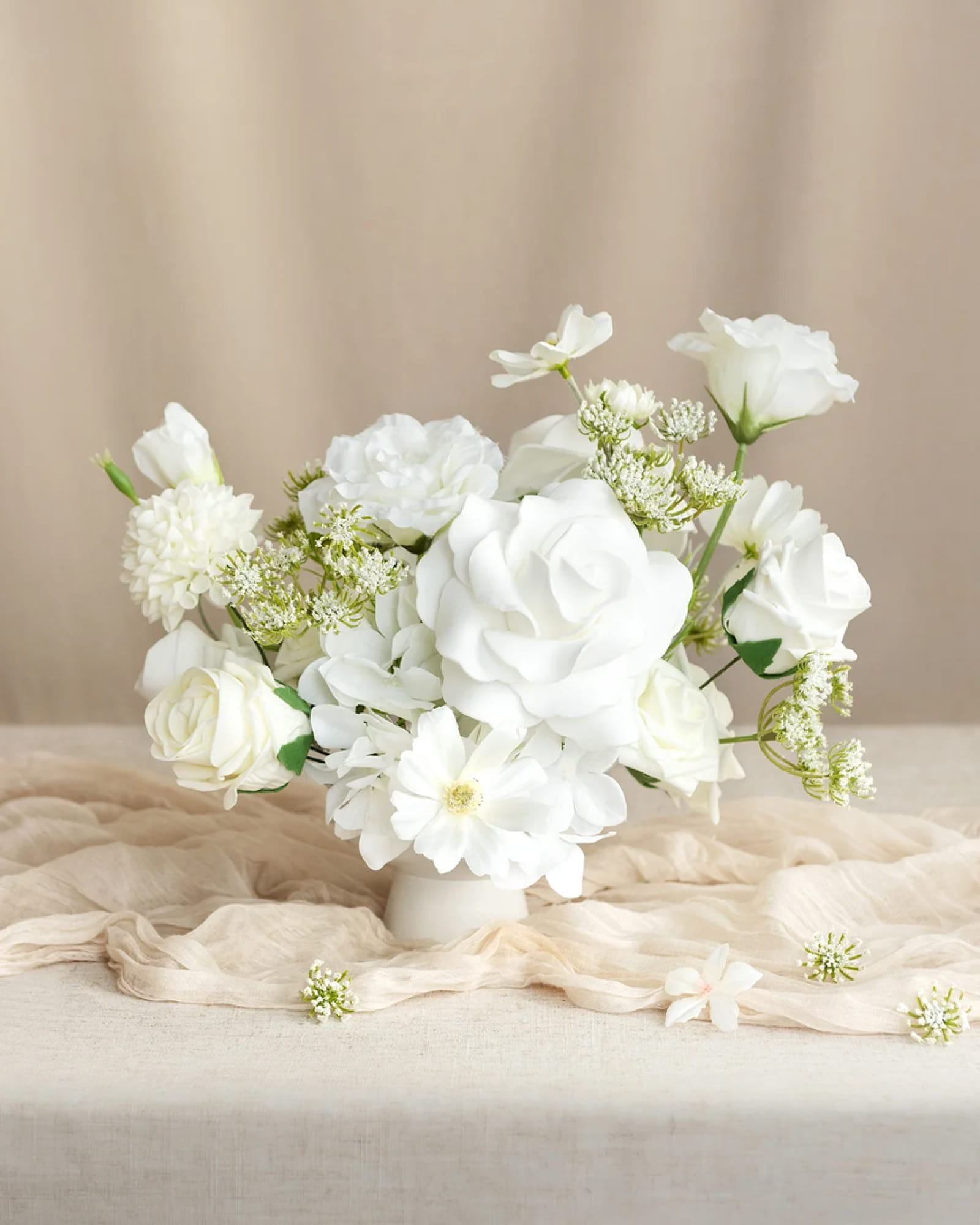 Hydrangeas with Stem - White