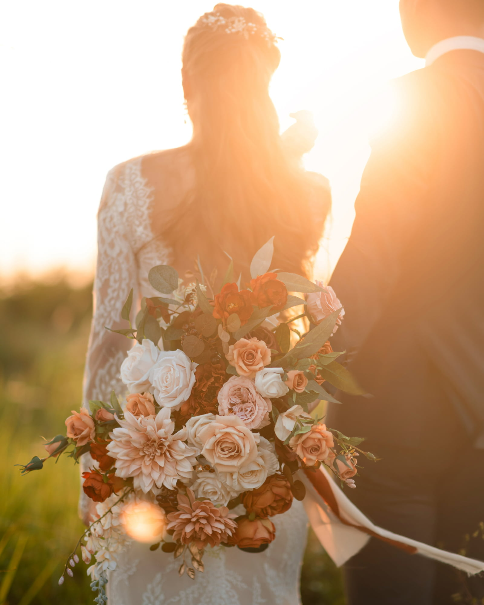 Bridal Bouquet in Sunset Terracotta