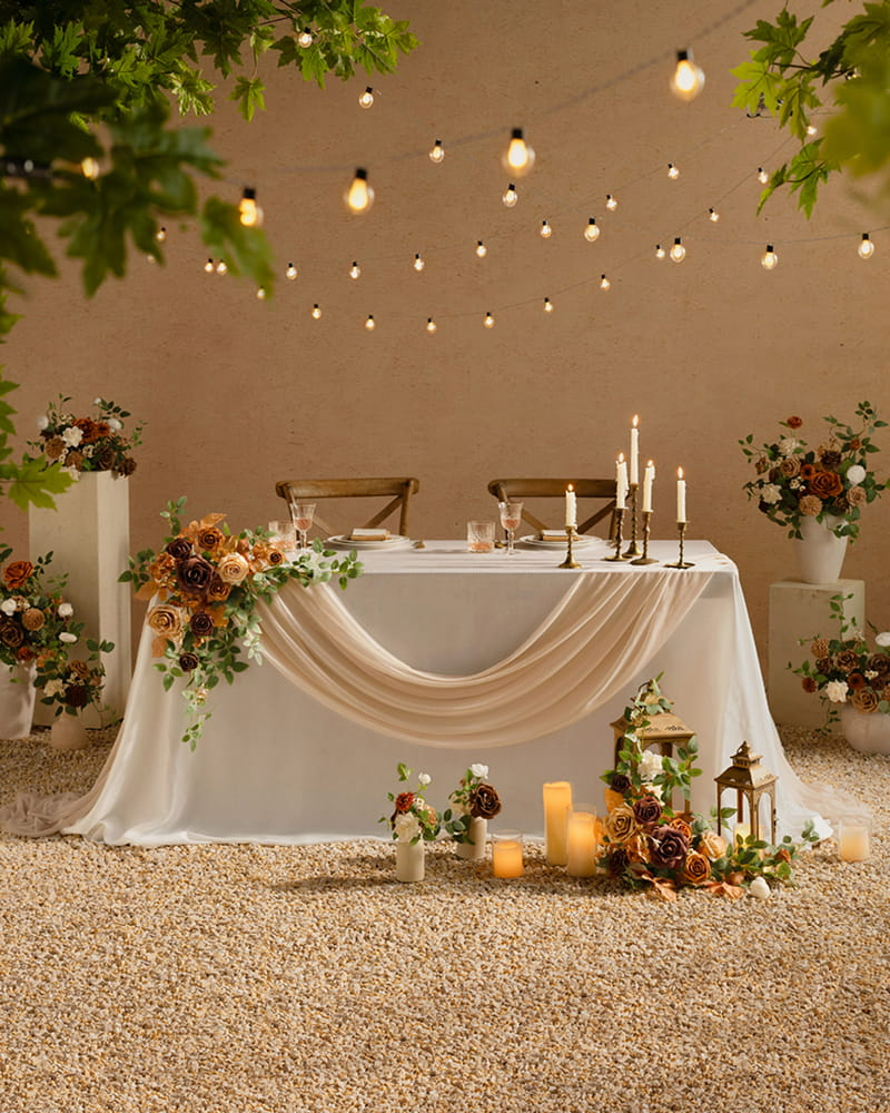 Caramel & Walnut Brown Lantern Flower