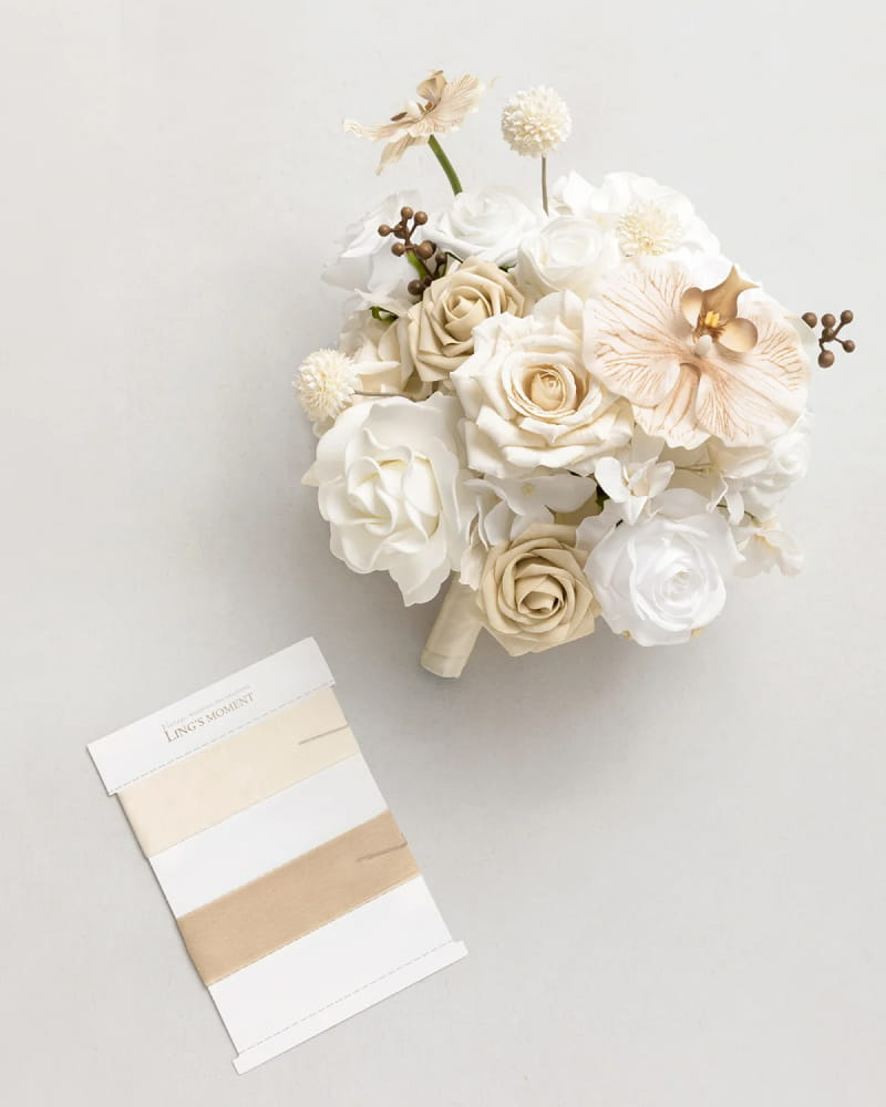 Tawny & Sand Beige Bridal Bouquet