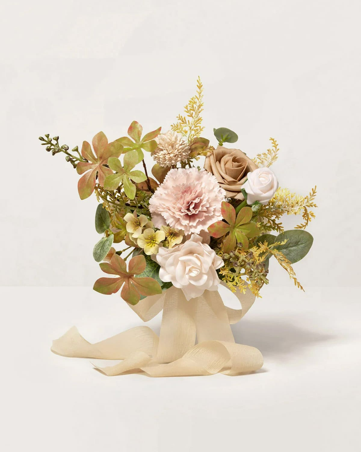 Bridesmaid Posy in Powder Pink & Olive Green