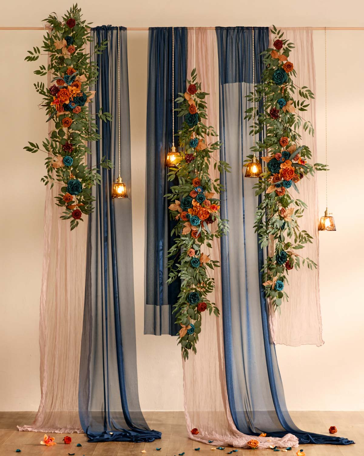 Dark Teal & Burnt Orange Wedding