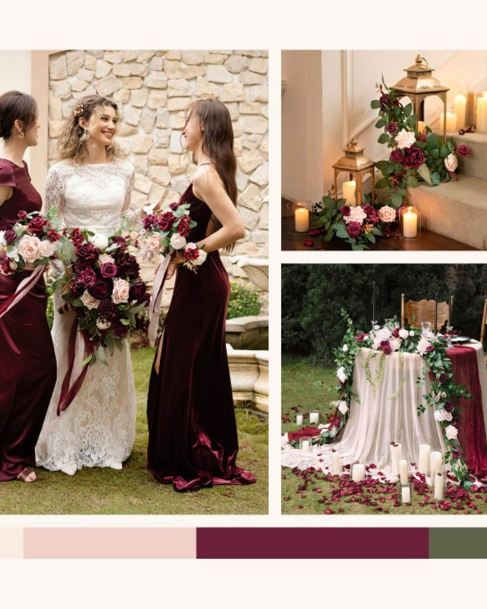 Romantic Marsala Wedding