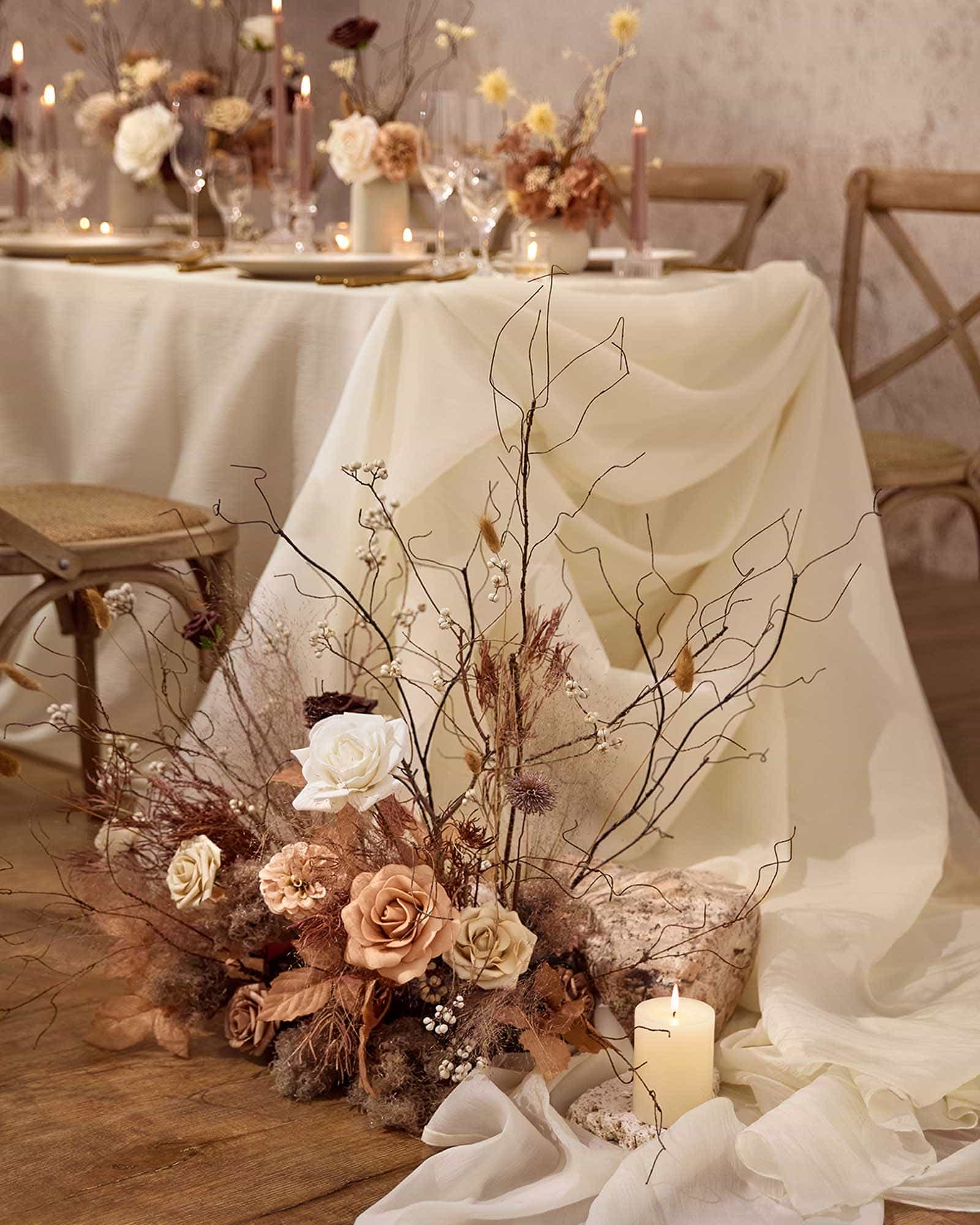 DIY Designer Flower Boxes in Warmth & Walnut Romance Wedding | Clearance
