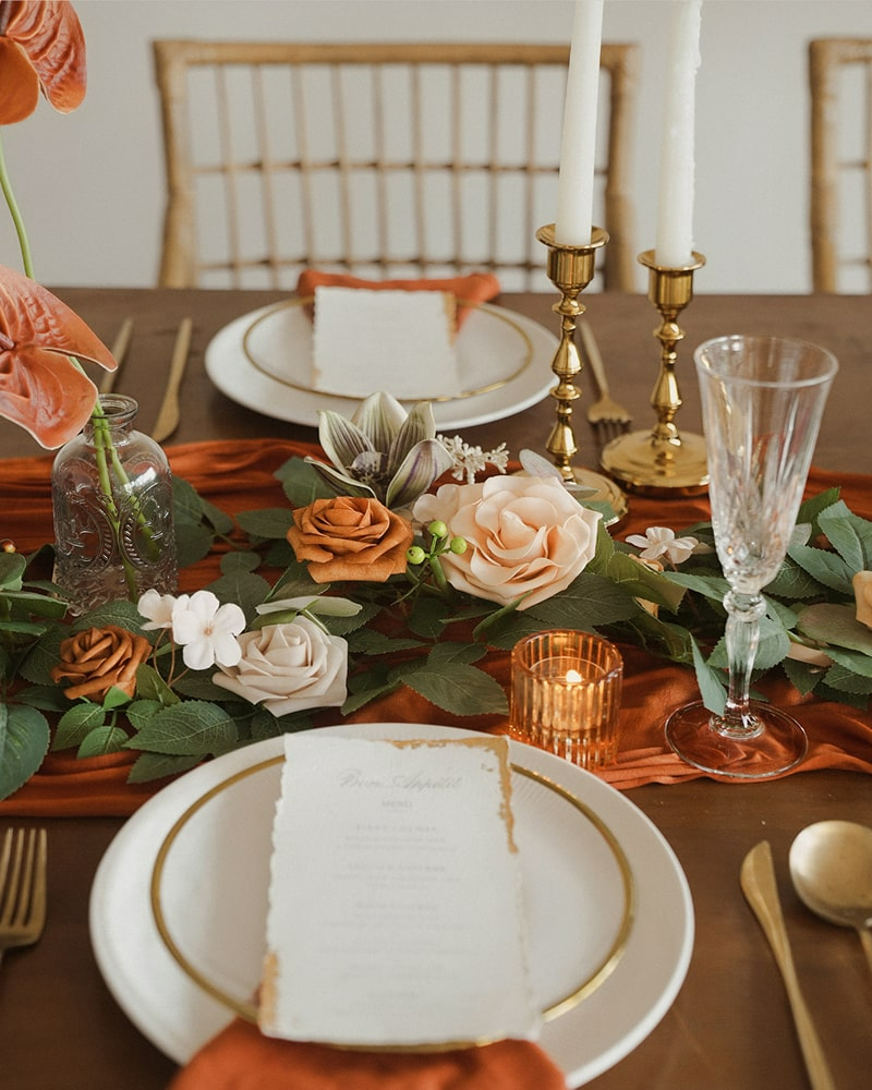 Wreath Hoop Centerpiece Set in Sunset Terracotta