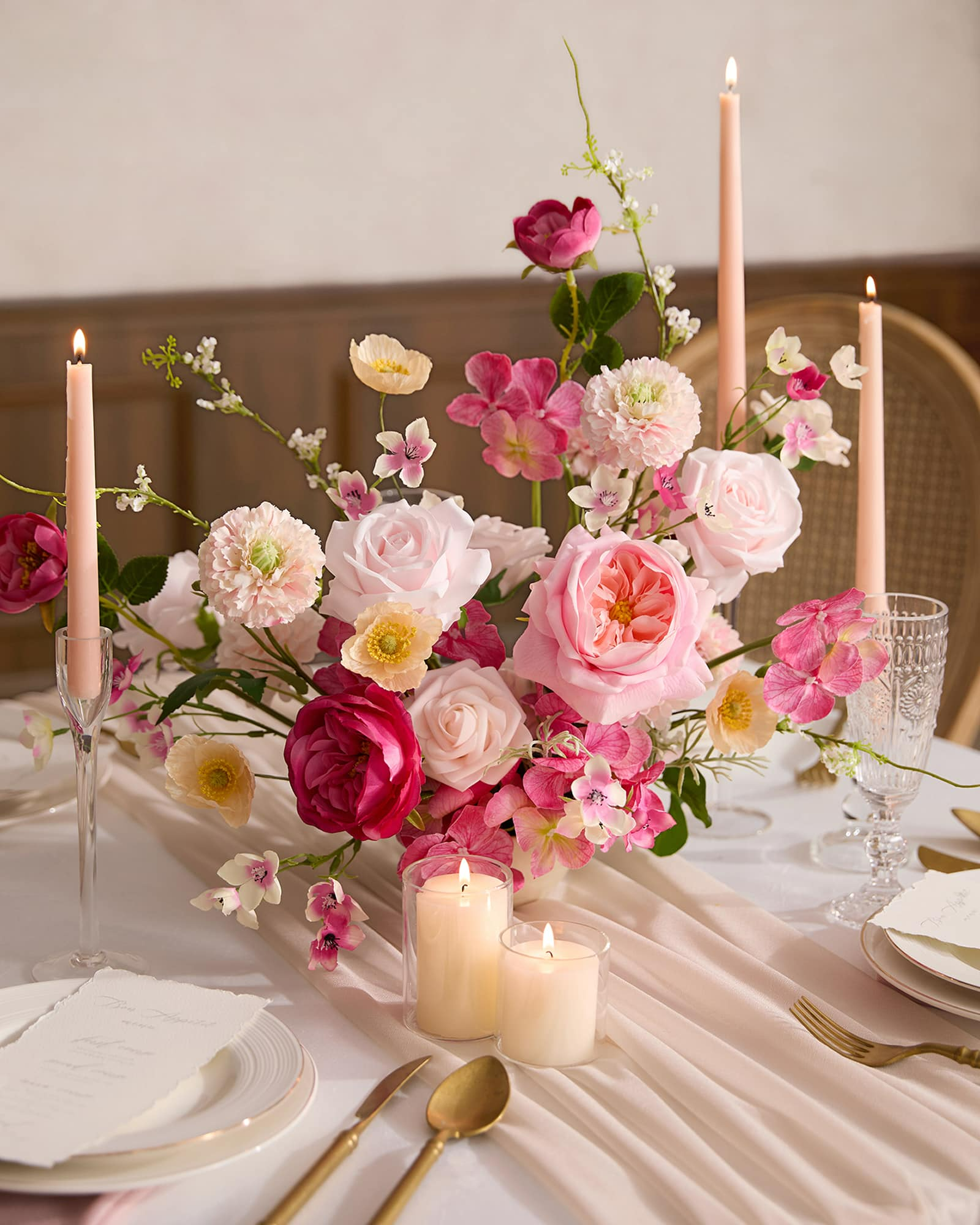Hydrangeas with Stem - Berry Pink
