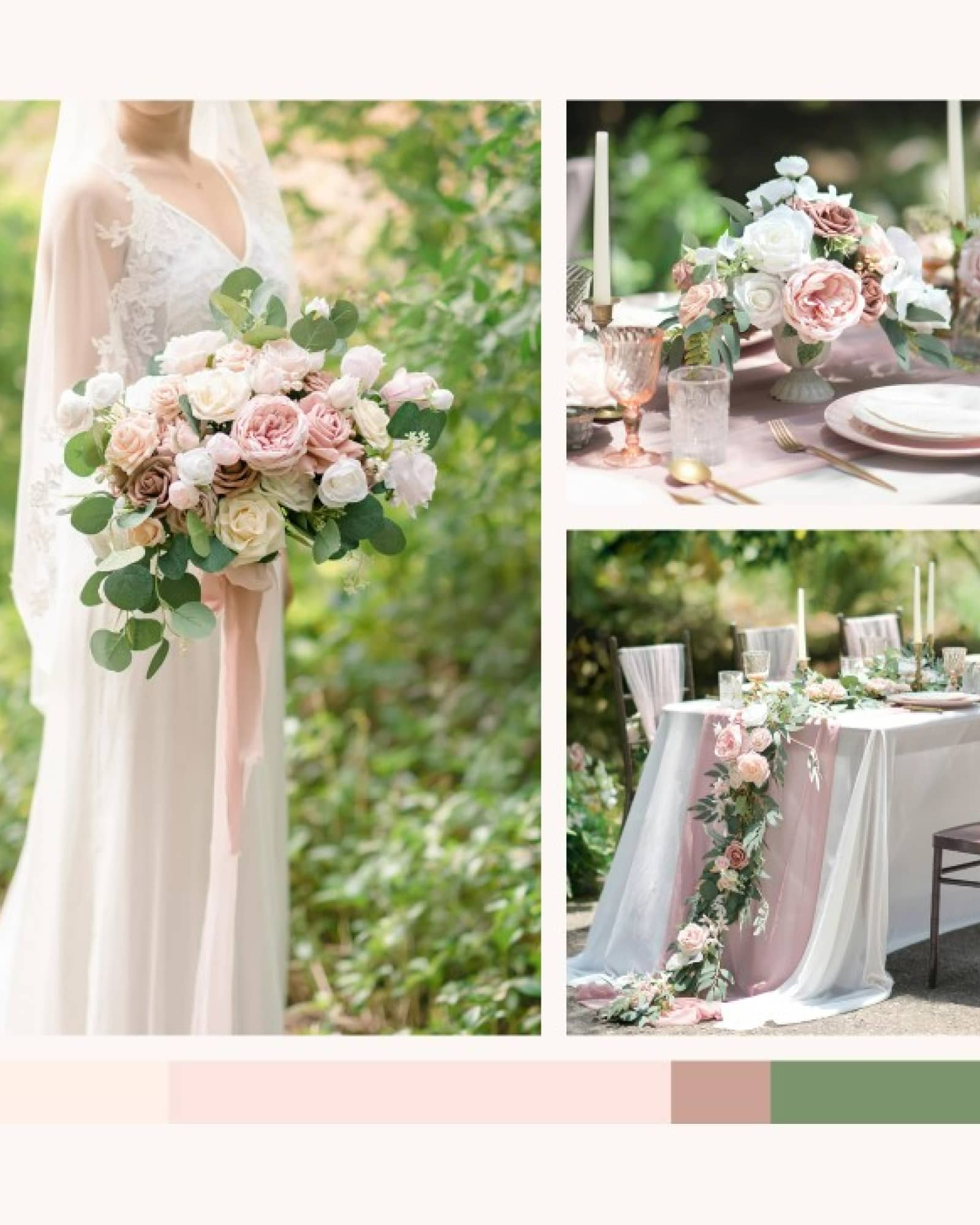 Dusty Rose and Cream Wedding