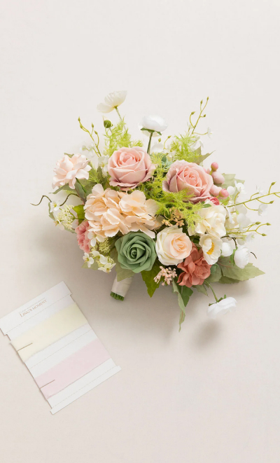 Small Free-Form Bridal Bouquet in Garden Blush
