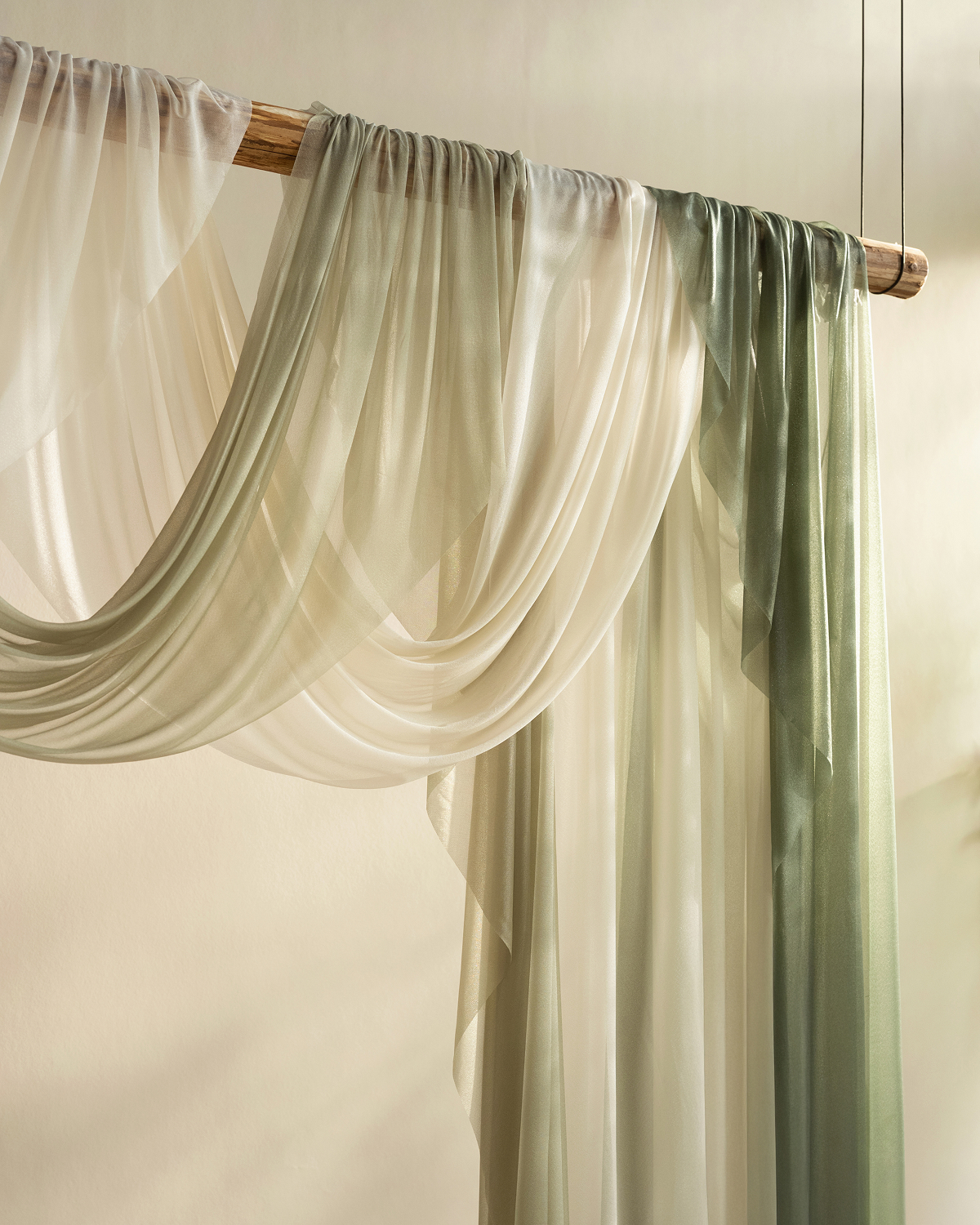 Arch Drapes in Rustic Glow Romance