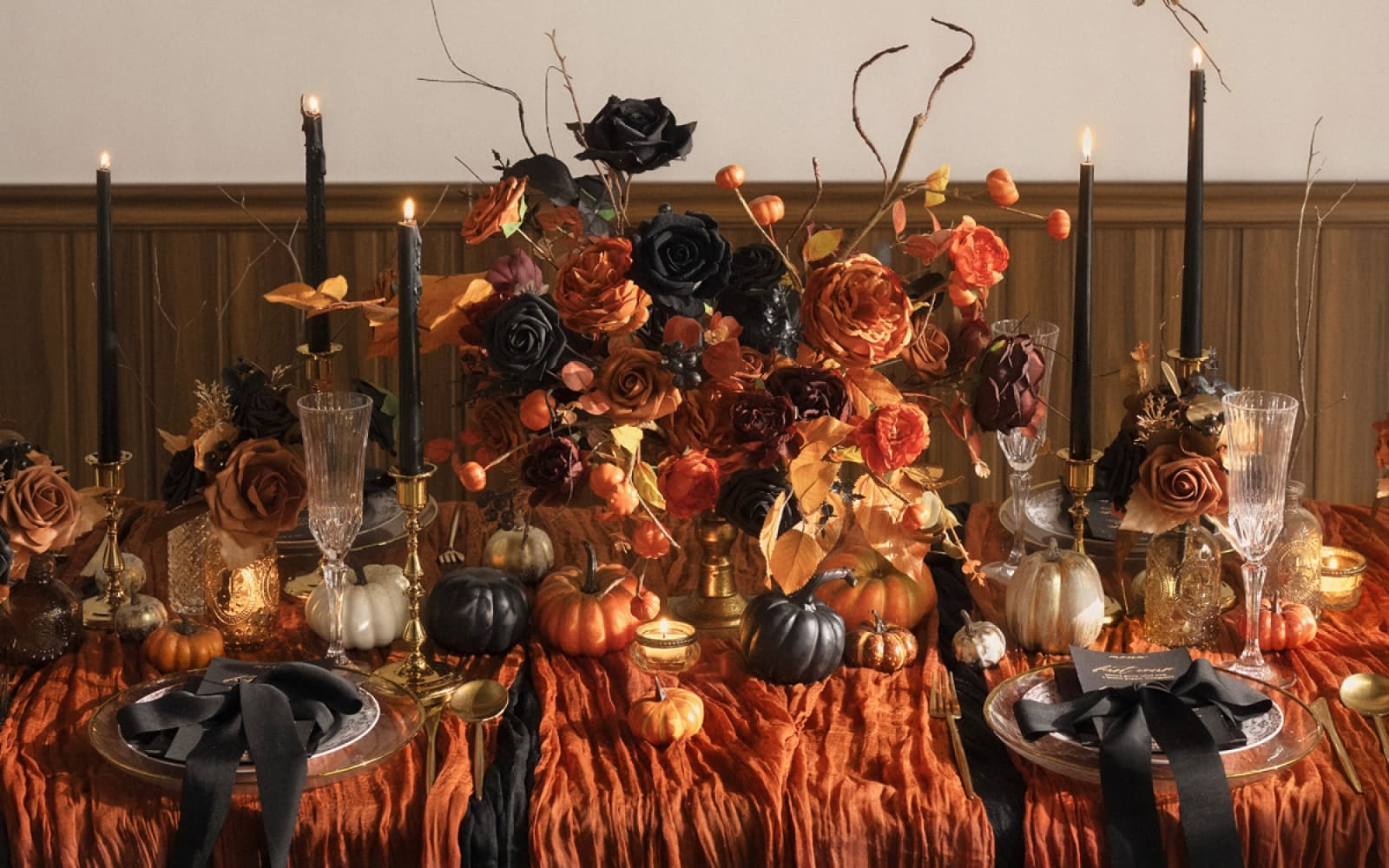 DIY Designer Flower Boxes in Black & Pumpkin Orange