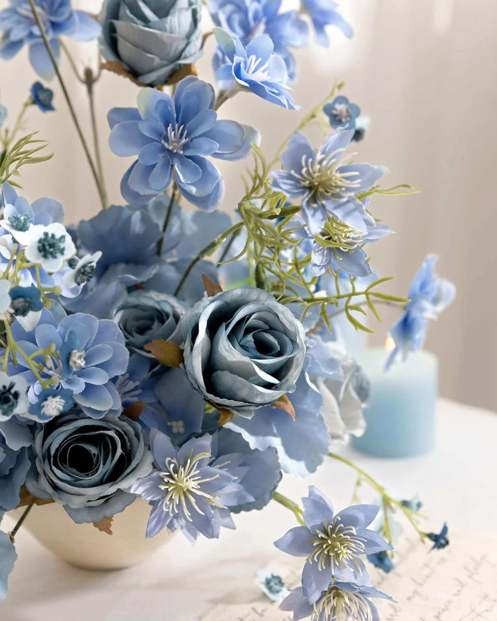 Hydrangeas with Stem - Sky Blue